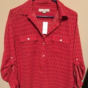 Loft 3/4 utility blouse